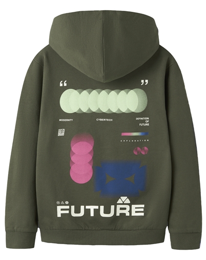 Name It - NKMNigo Sweat Hoodie - Olive Night